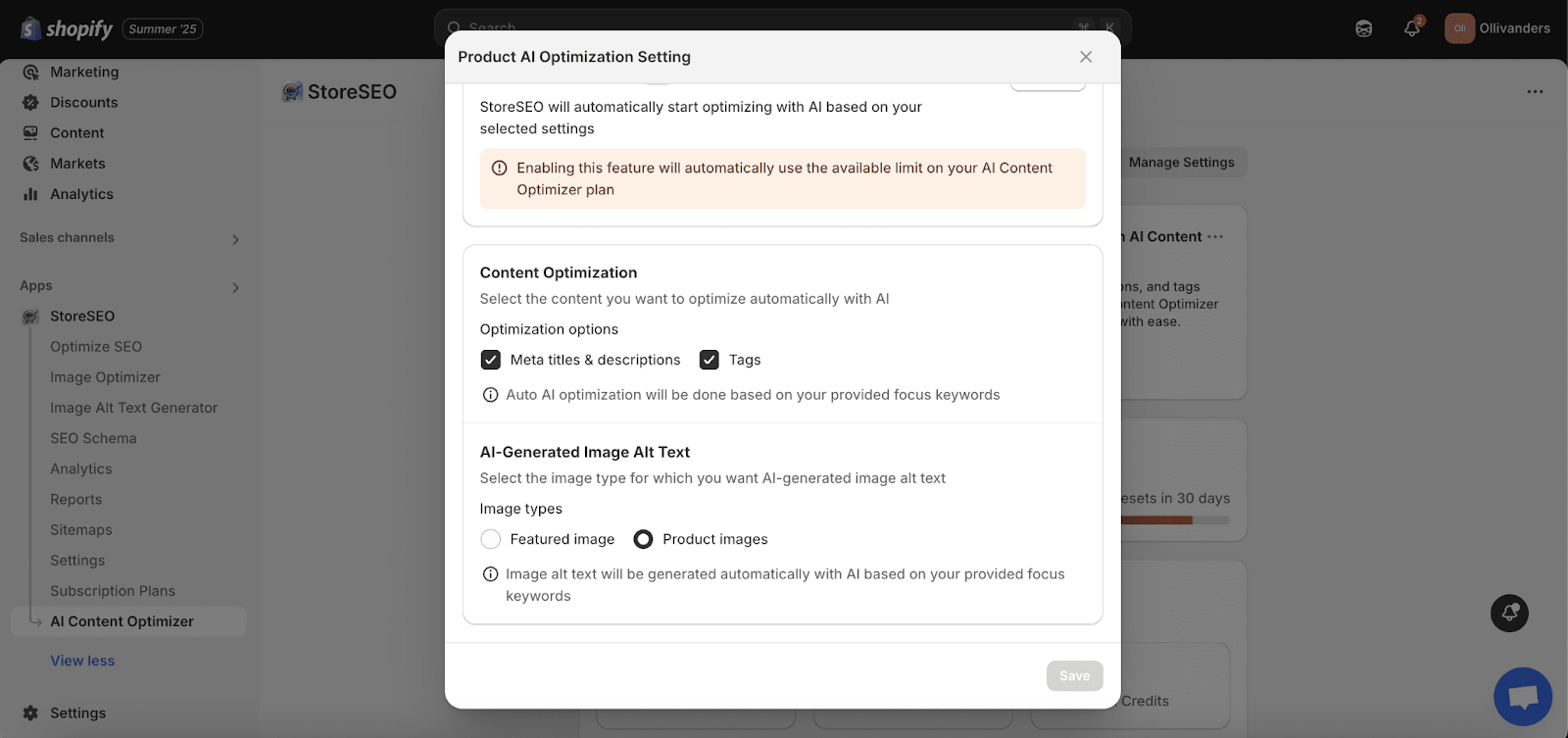 How To Enable Auto AI Optimization For StoreSEO’s AI Content Optimizer?