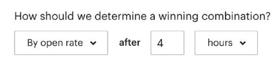 Determine A/B testing success in Mailchimp