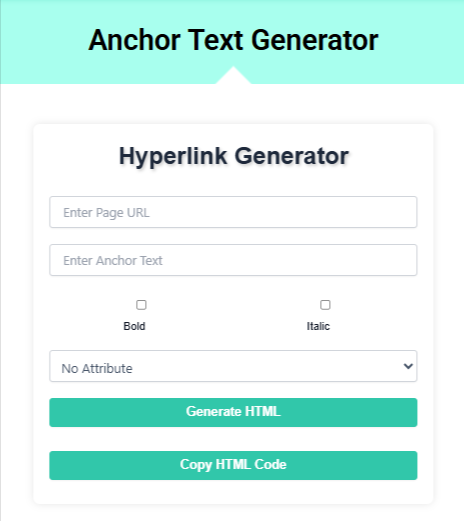 Anchor Text Generator Tool