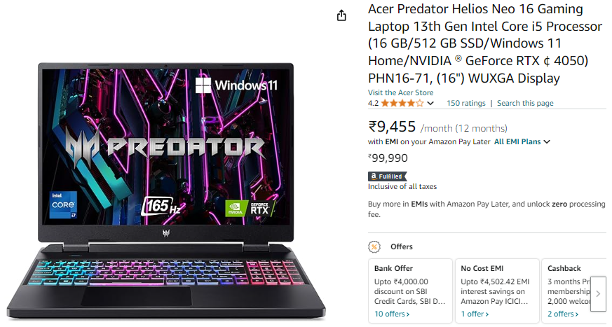 Best Gaming Laptops Under 1 lakh in 2024