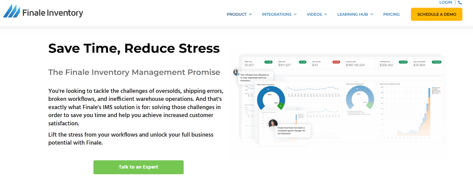  Finale Inventory dashboard for scalable multi channel inventory management software.