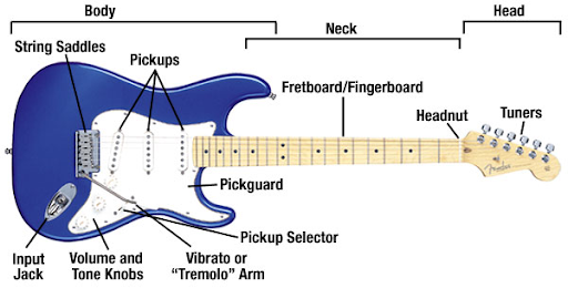 Chi tiết cấu tạo guitar điện 2