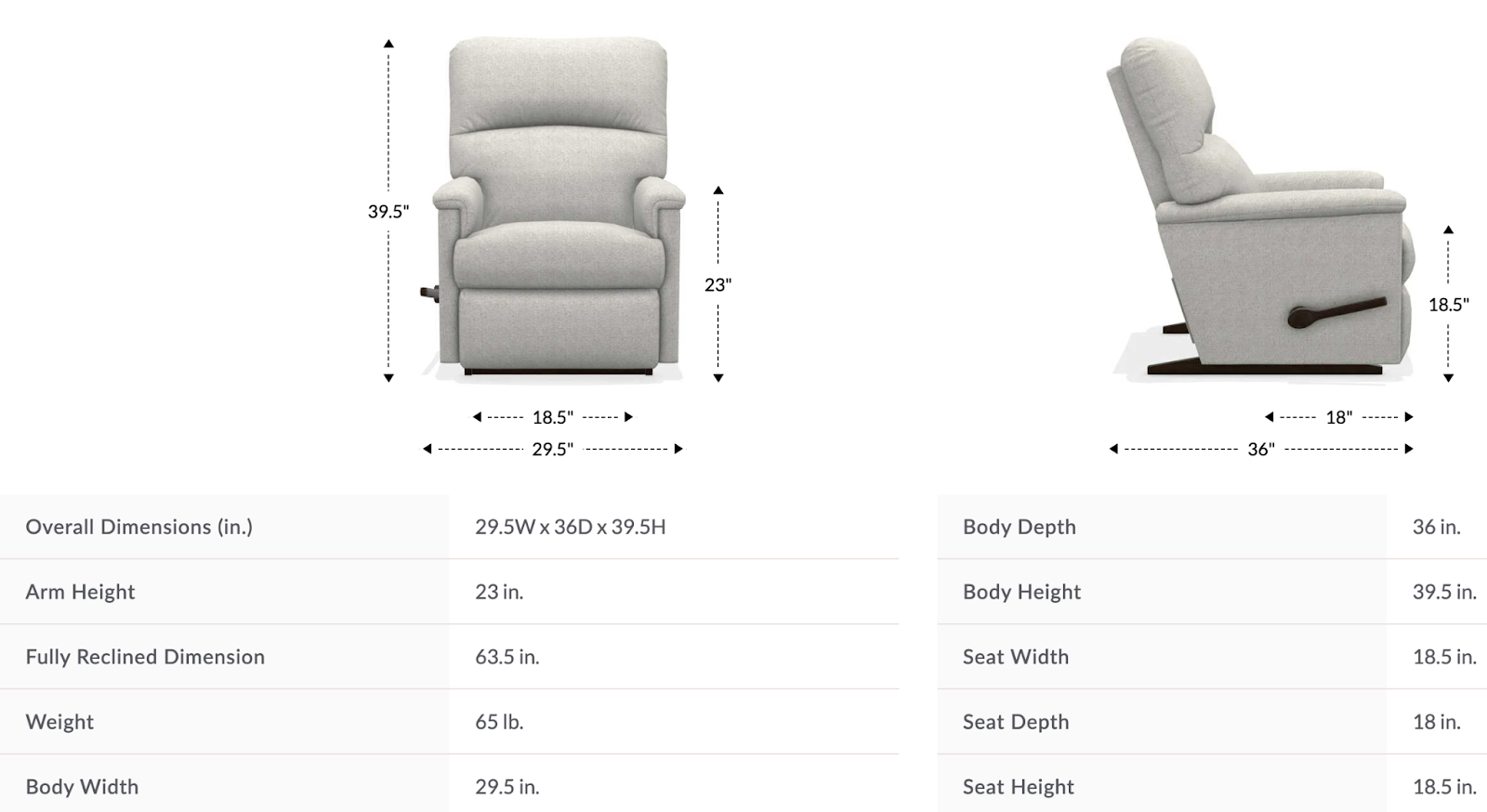 what is the smallest la-z-boy recliner?