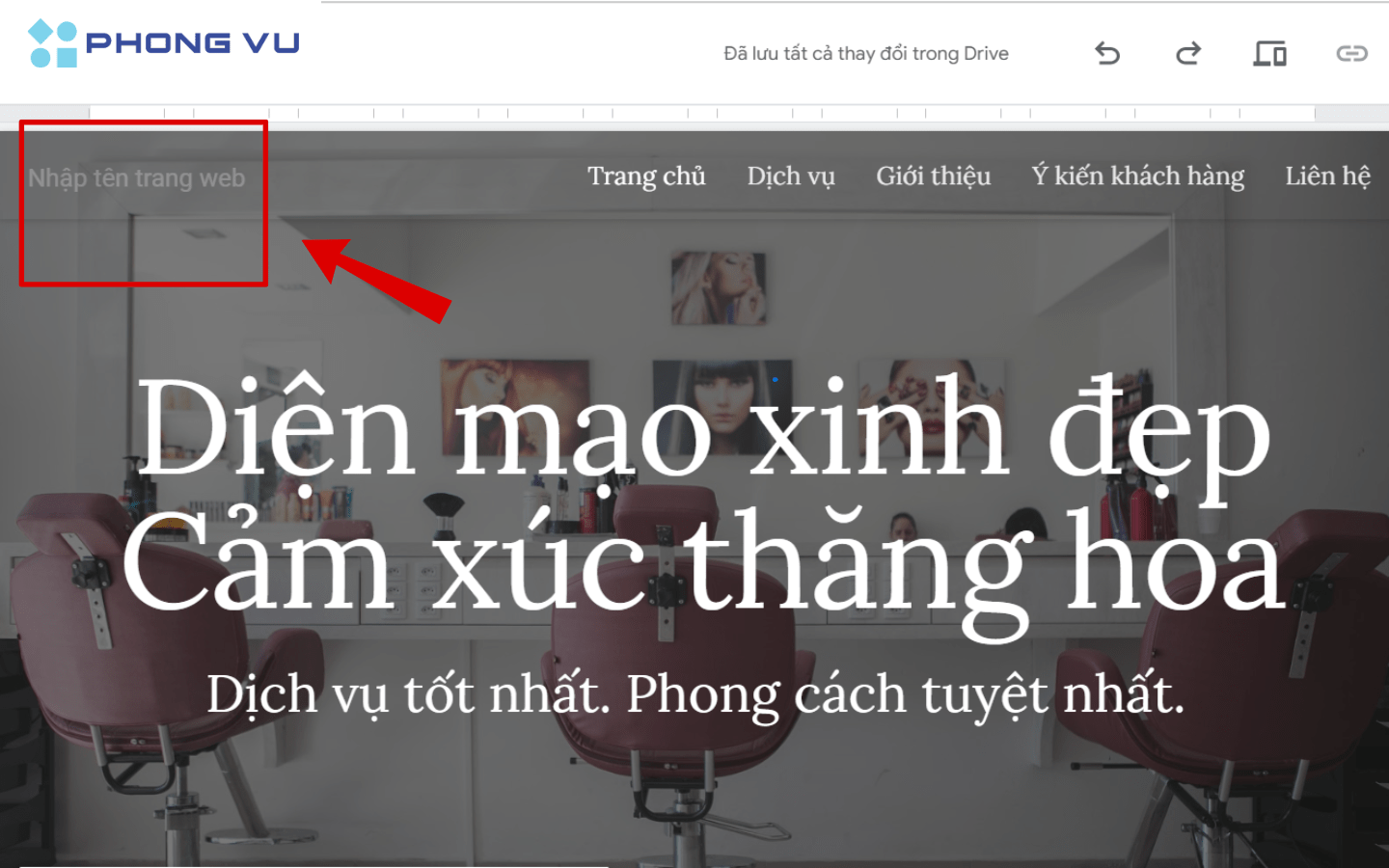 Đặt tên và tiêu đề cho website
