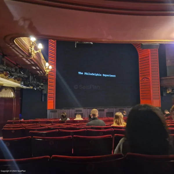 The view from Stalls N28 at the Phoenix Theatre, London for Stranger Things: The First Shadow