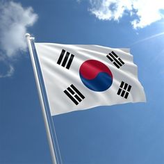 This contain an image of  Korean
flag