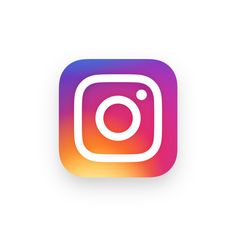 This contains an image of the instagram logo shown on top of a white background with blue and pink colors