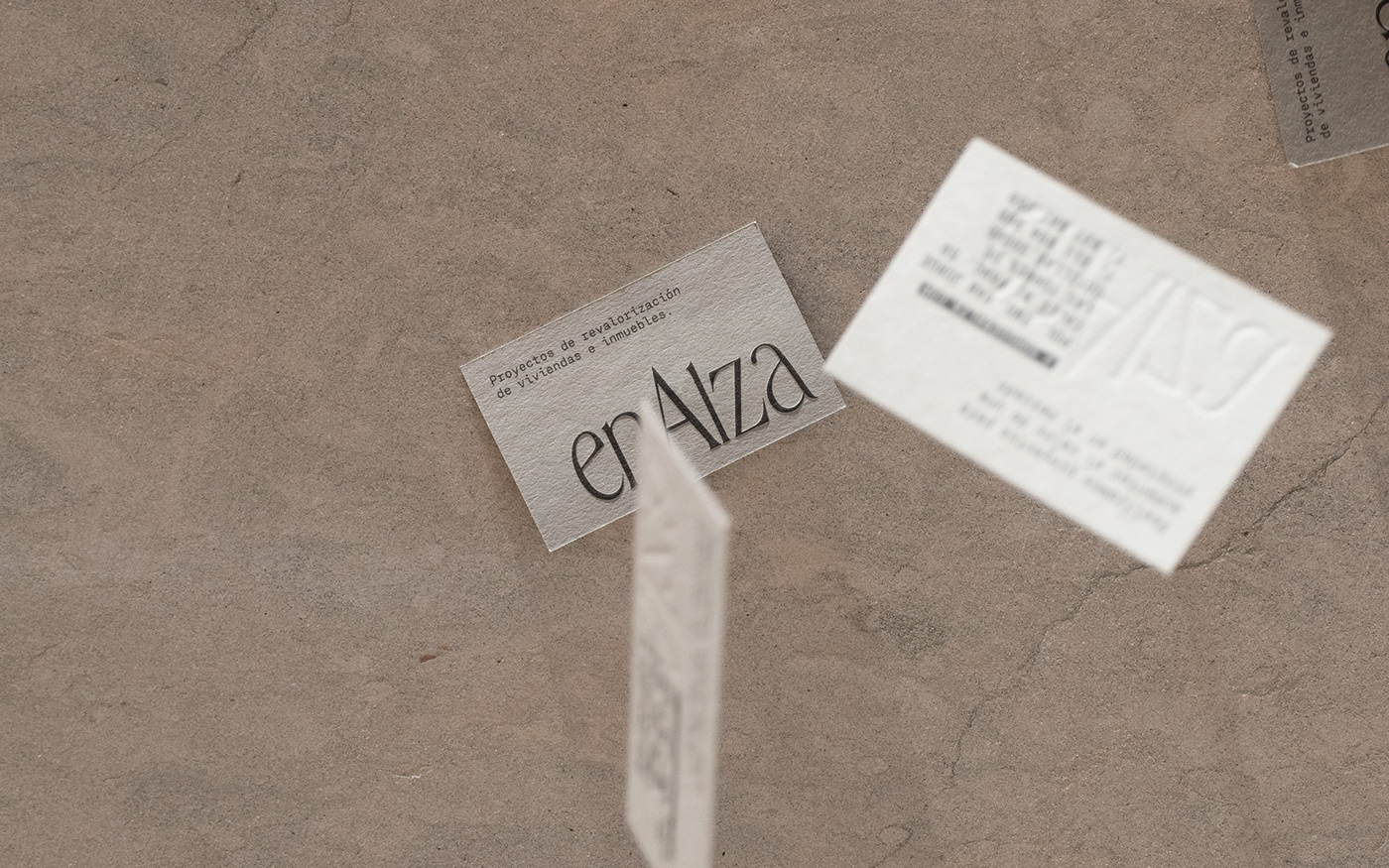 Branding: business card flying in an art direction photography for a real state company