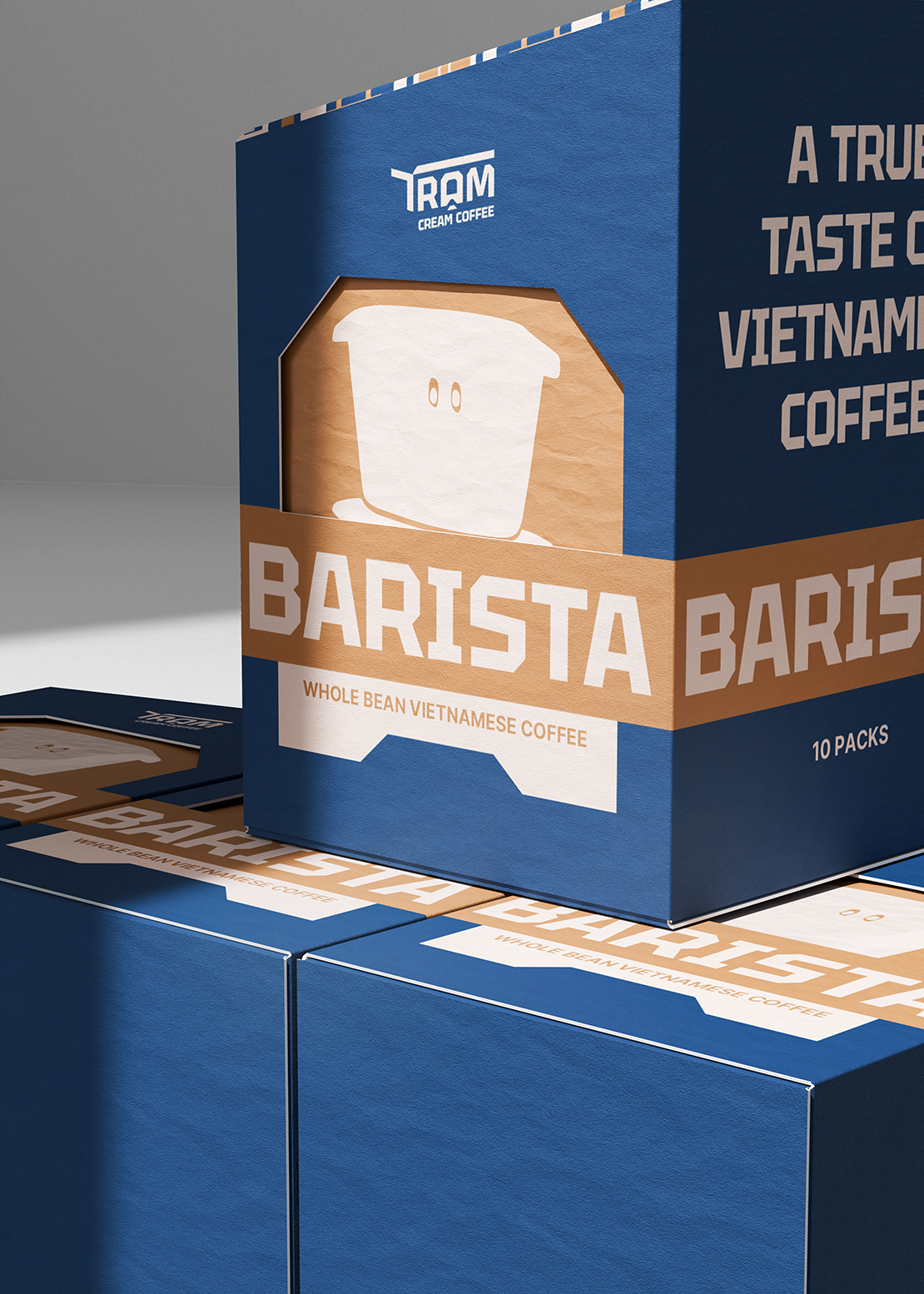 Image from the Tram Cream Coffee: A Journey in Branding & Packaging Designarticle on Abduzeedo