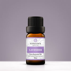 Lavender essential oil bottle