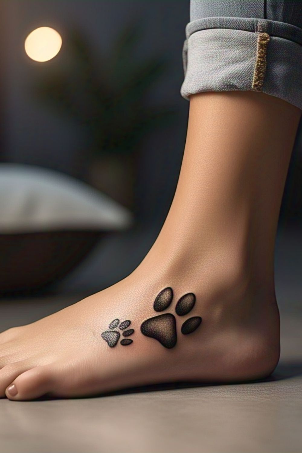 Realism Paw Tattoo