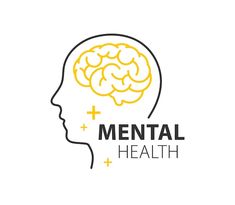 This contains an image of the logo for mental health, which is designed to look like a human head