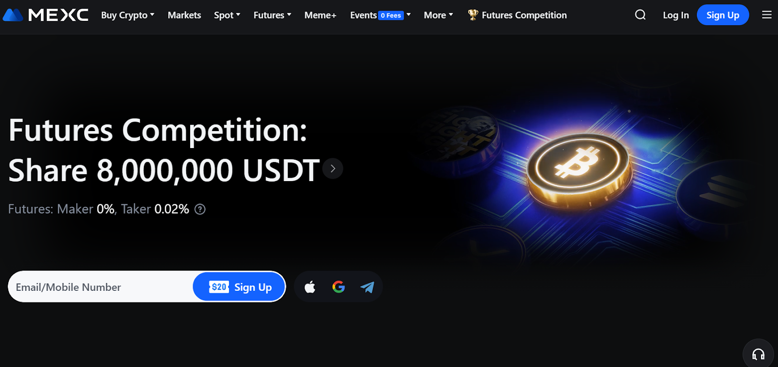  MEXc Global homepage