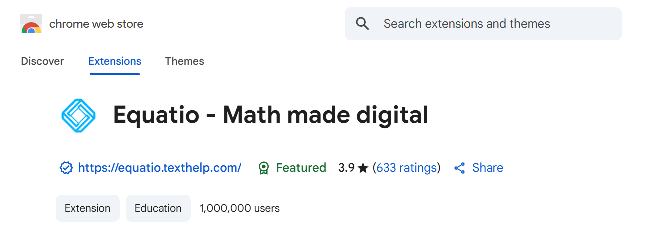 EquatIO Average User Rating