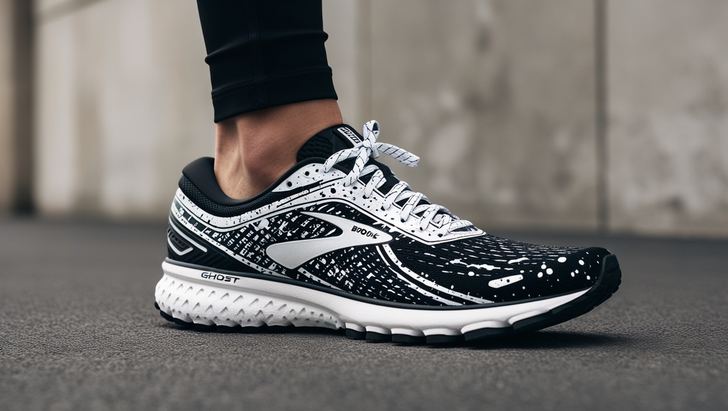 Brooks Ghost 16 With Black and White Slplatter