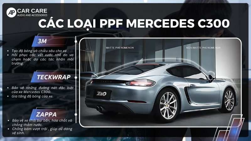 các loại PPF nên dán cho xe Mercedes C300