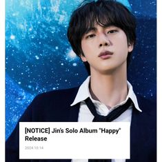 A picture of BTS Jin music  HAPPY album