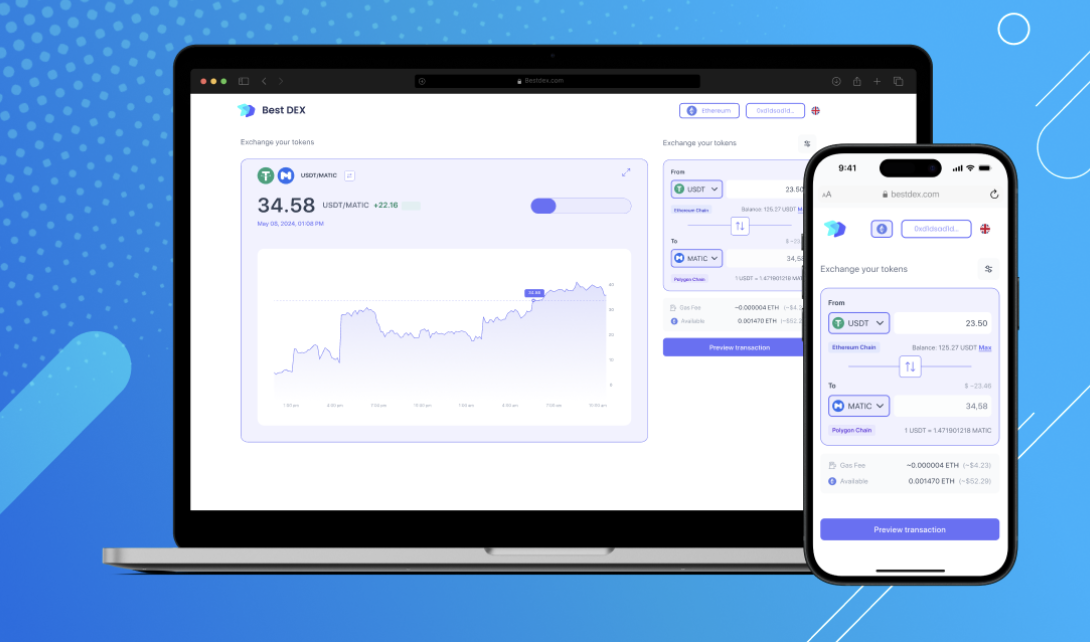 Cross-chain exchange with the best DEX on 50 chains