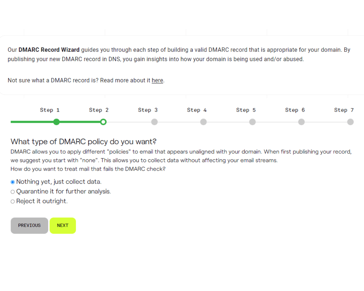 What type of DMAR policy do you want? 