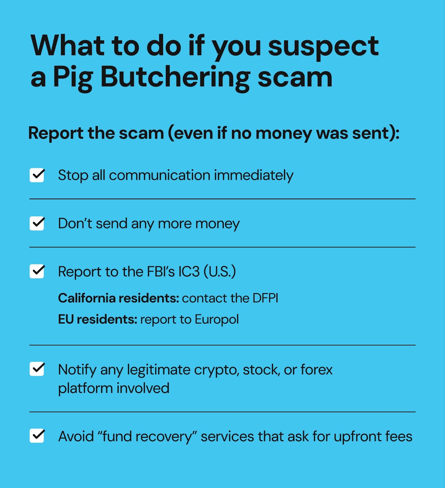 What to do if you suspect a Pig Bitchering scam
