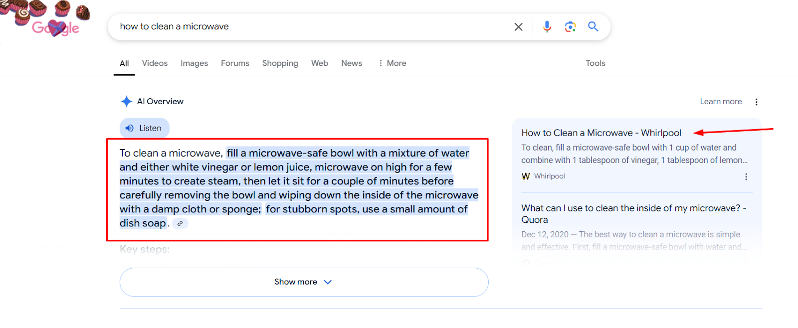 Use the question-answer format in H2s to rank in AI overviews.