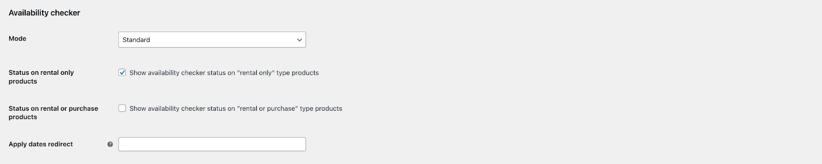 Configuring the advanced availability checker settings for Rental Products for WooCommerce