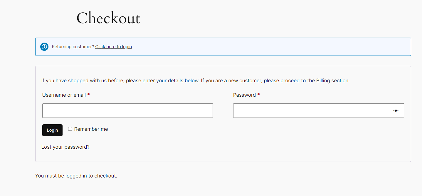 WooCommerce Force Login Before Checkout