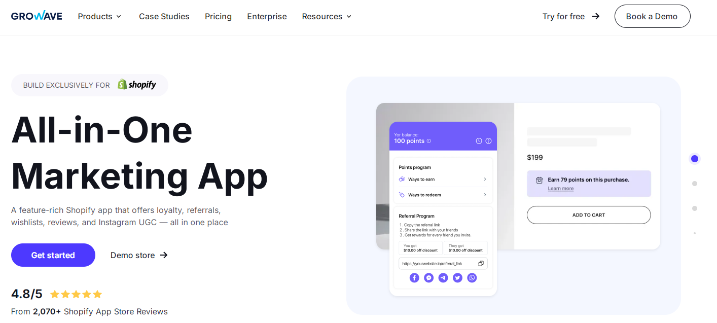 Growave Shopify gift card app