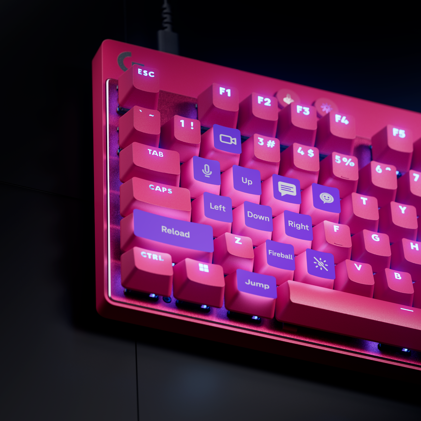 Logitech G Pro X TKL Rapid Pink