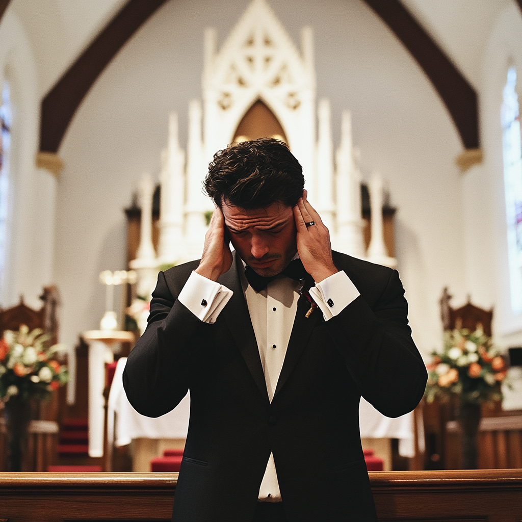 An upset groom | Source: Midjourney