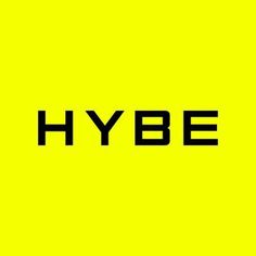 This  contain an image of the word hybe on a yellow background