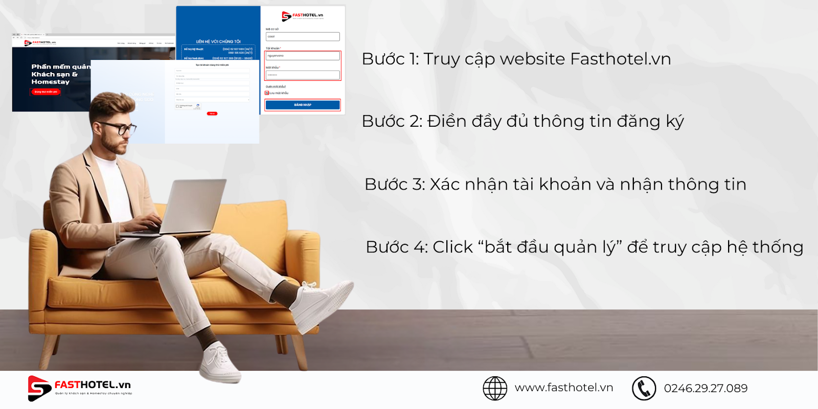 Hướng dẫn đăng ký tài khoản tại phần mềm quản lý