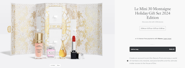 Dior advent calendar marketing