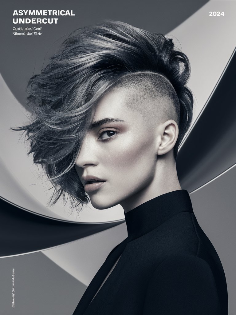 3. Asymmetrical Undercut with Tousled Top