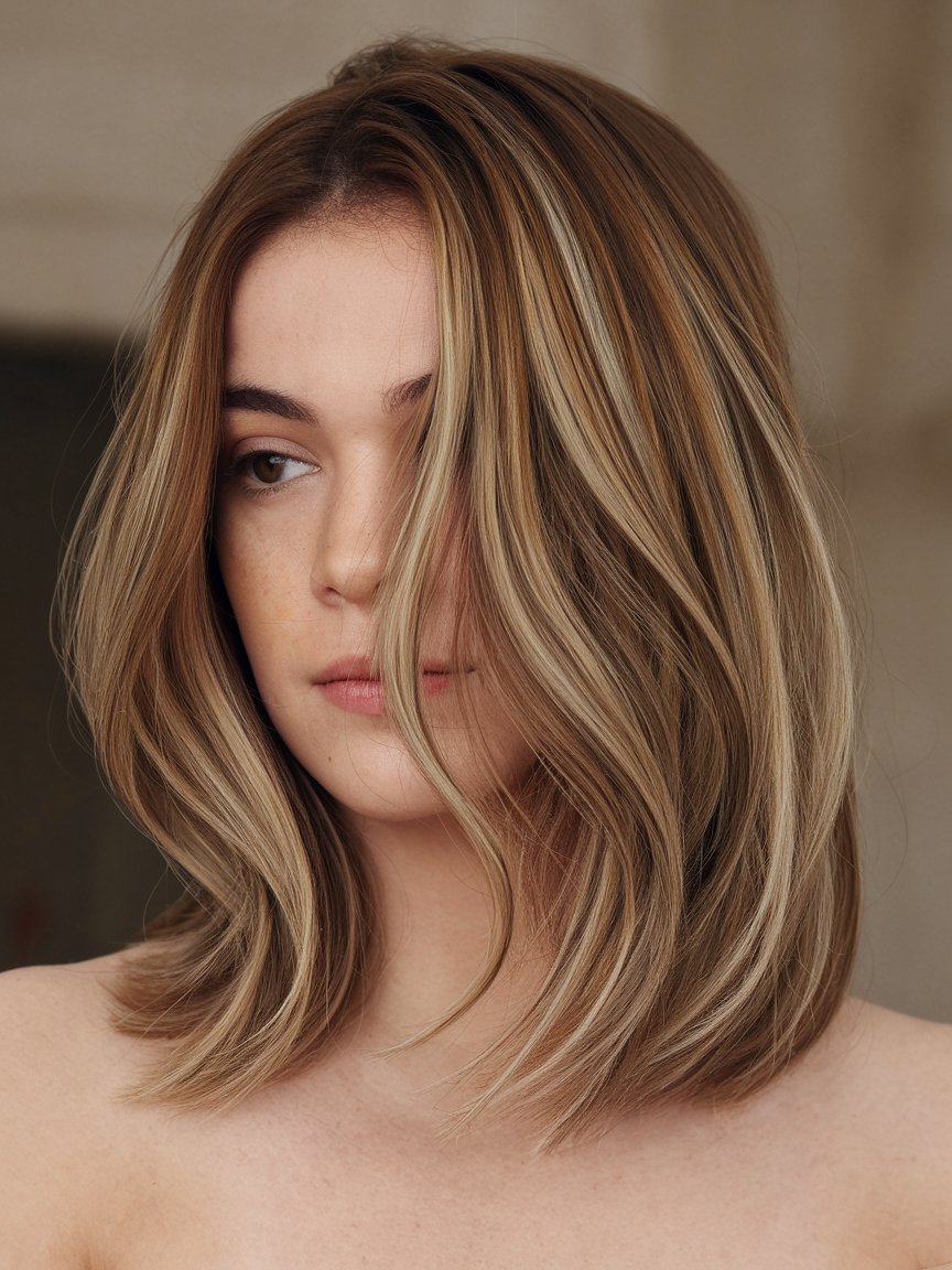 31. Lob with Caramel Highlights