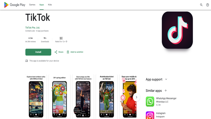 TikTok app download APK