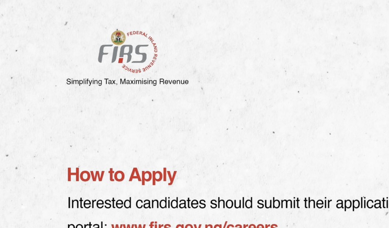 FIRS job application 2024 now officially open – Apply here now