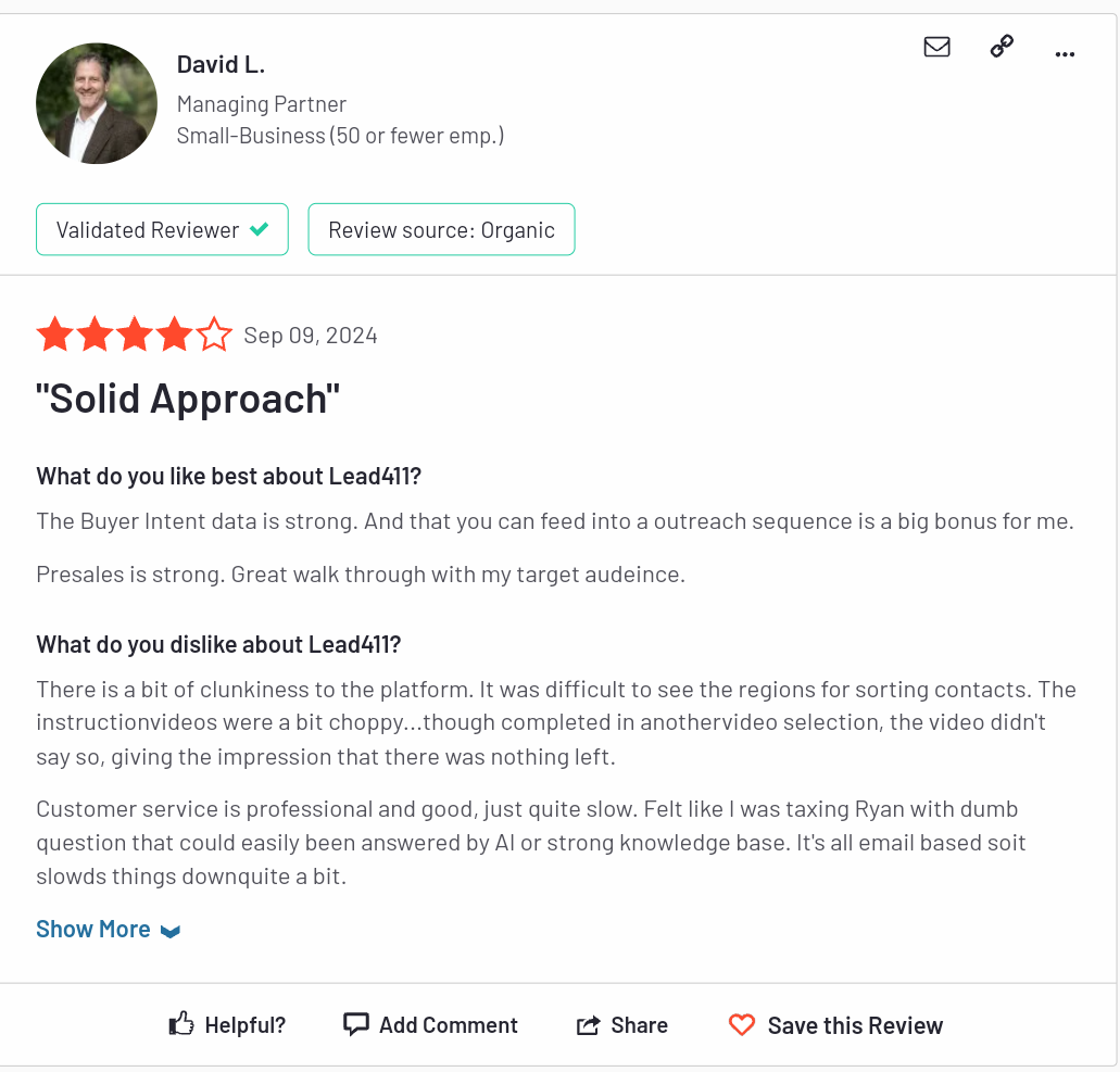 Lead411 User Review