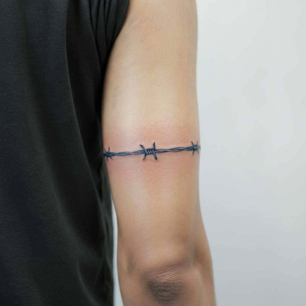Minimalist Barbed Wire Tattoo