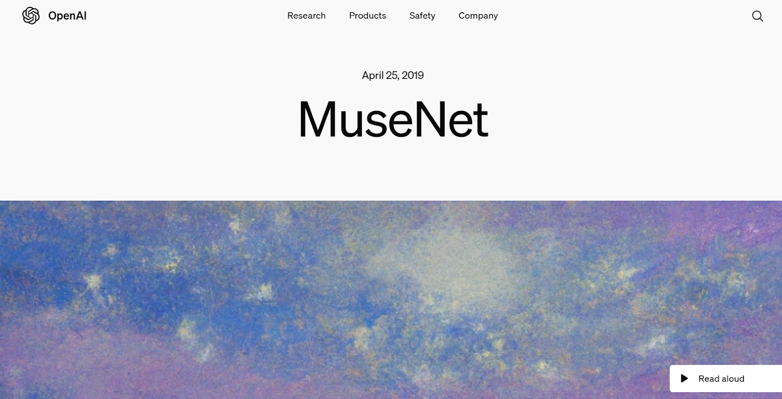 MuseNet generative AI company