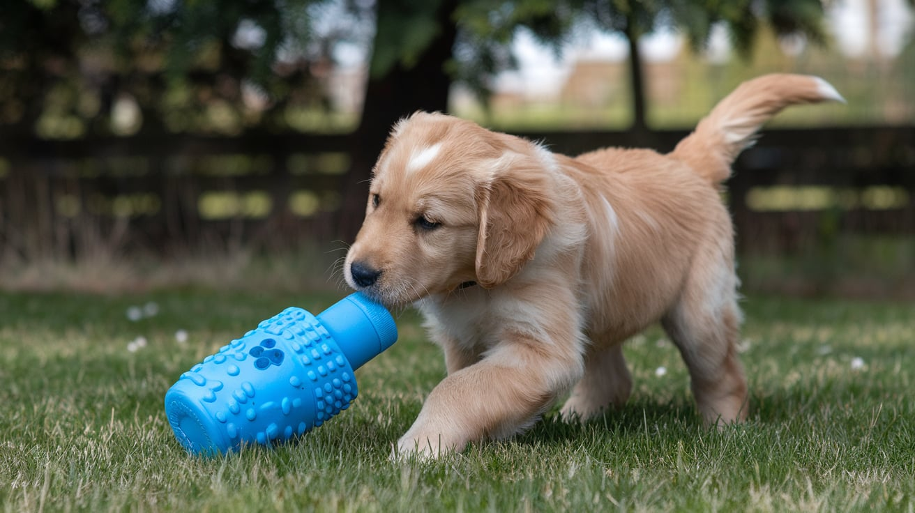 Puppy Toys Hold a Bottle
