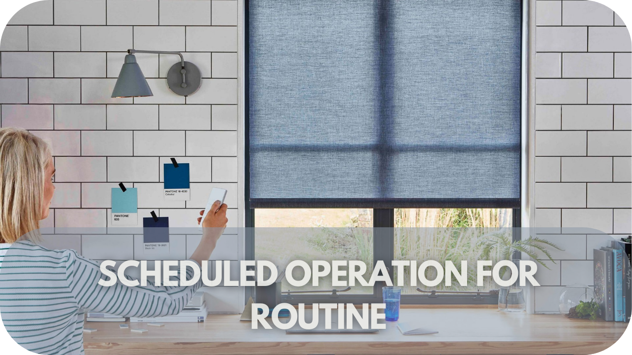 How scheduling motorised blinds' operation can help establish a calming daily routine for emotional healing.