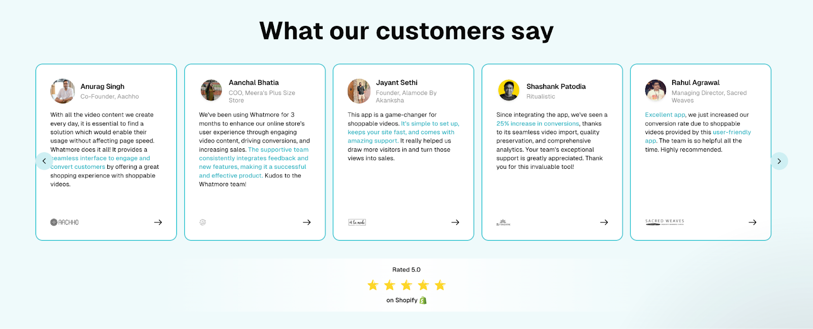 customer testimonials about whatmore ai's tiktok ads maker tool