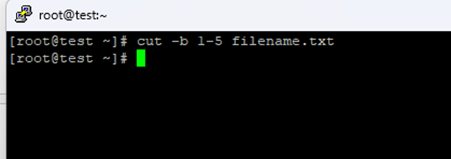 filename.txt cut -b 1-5