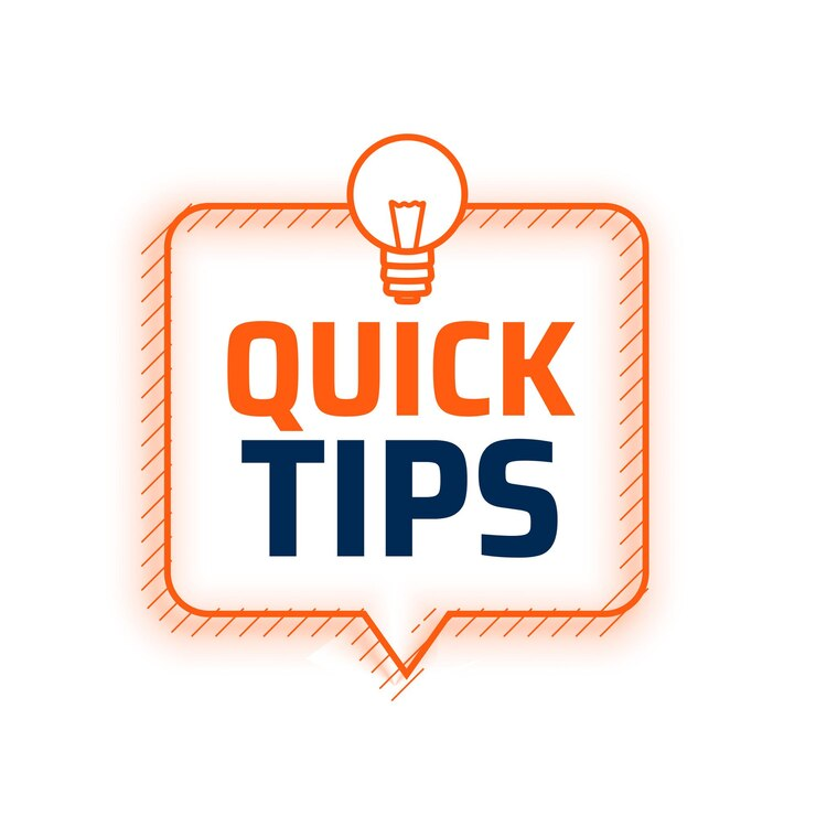 Quick Tips advice with lightbulb background for making an article writing fomat