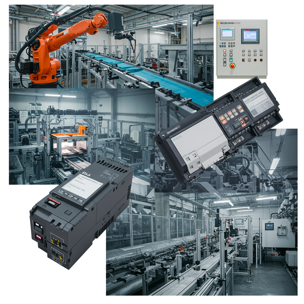 [Image: A dynamic collage showcasing various industrial settings – a robotic arm, a complex conveyor system, a brightly lit control room panel – subtly hinting at the PLCs working behind the scenes.]
