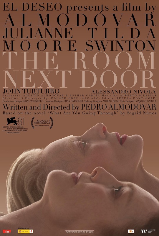 Una imagen del cartel de la película  'The Room next Door'.