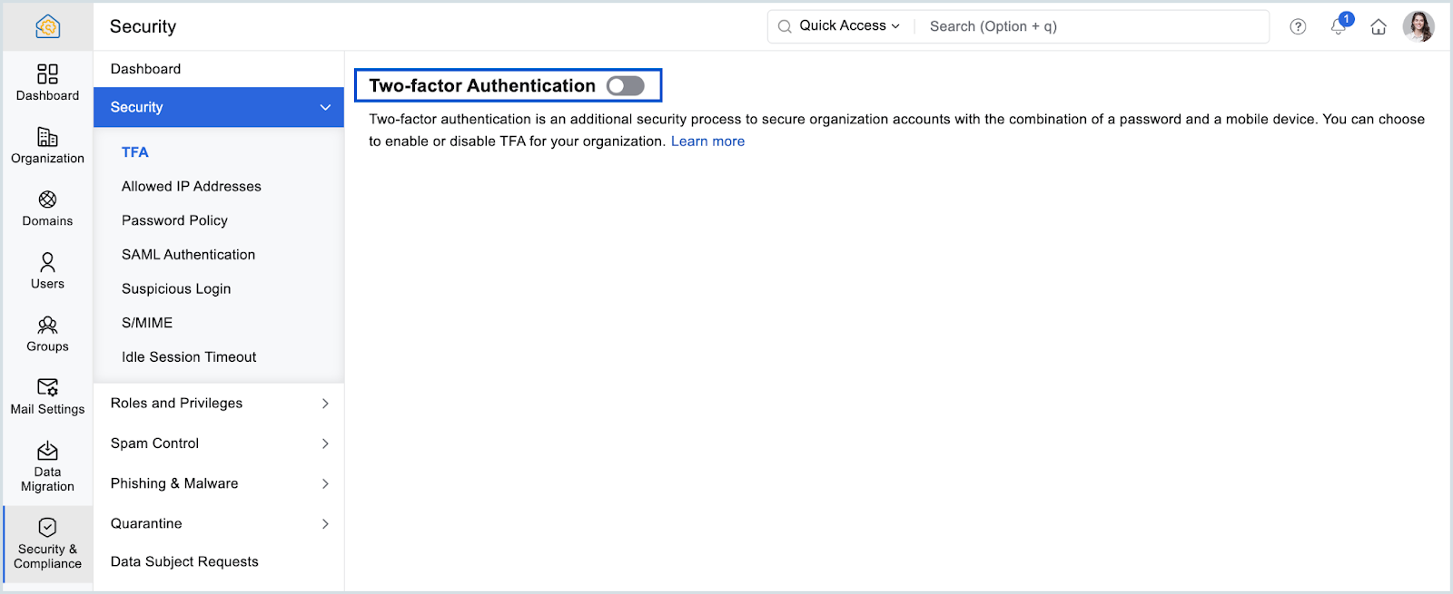 set up zoho mail