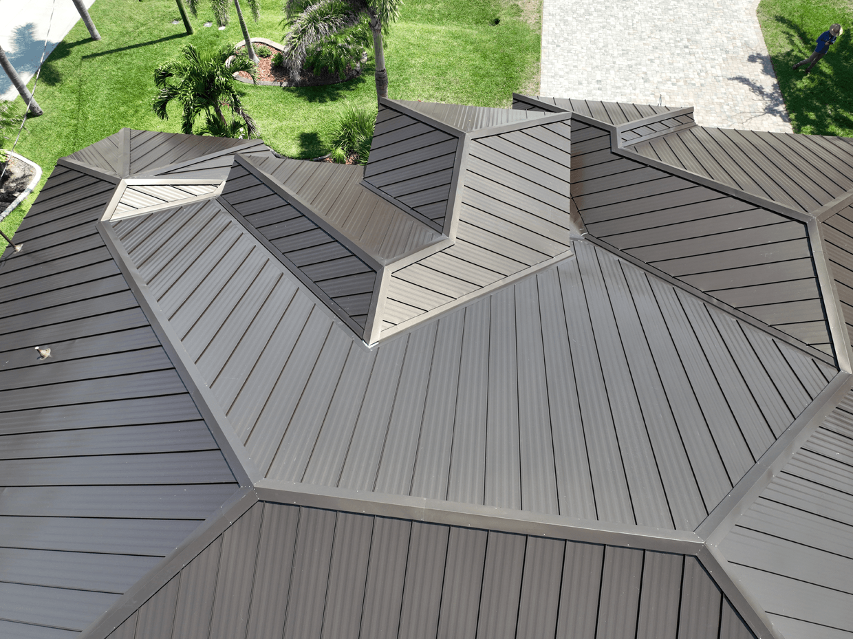  gray standing seam metal roof