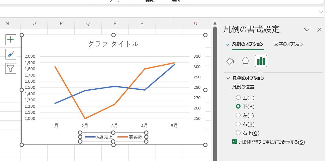 excel 折れ線グラフ作り方